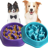 Slow Feeder Pet Bowl Blue.